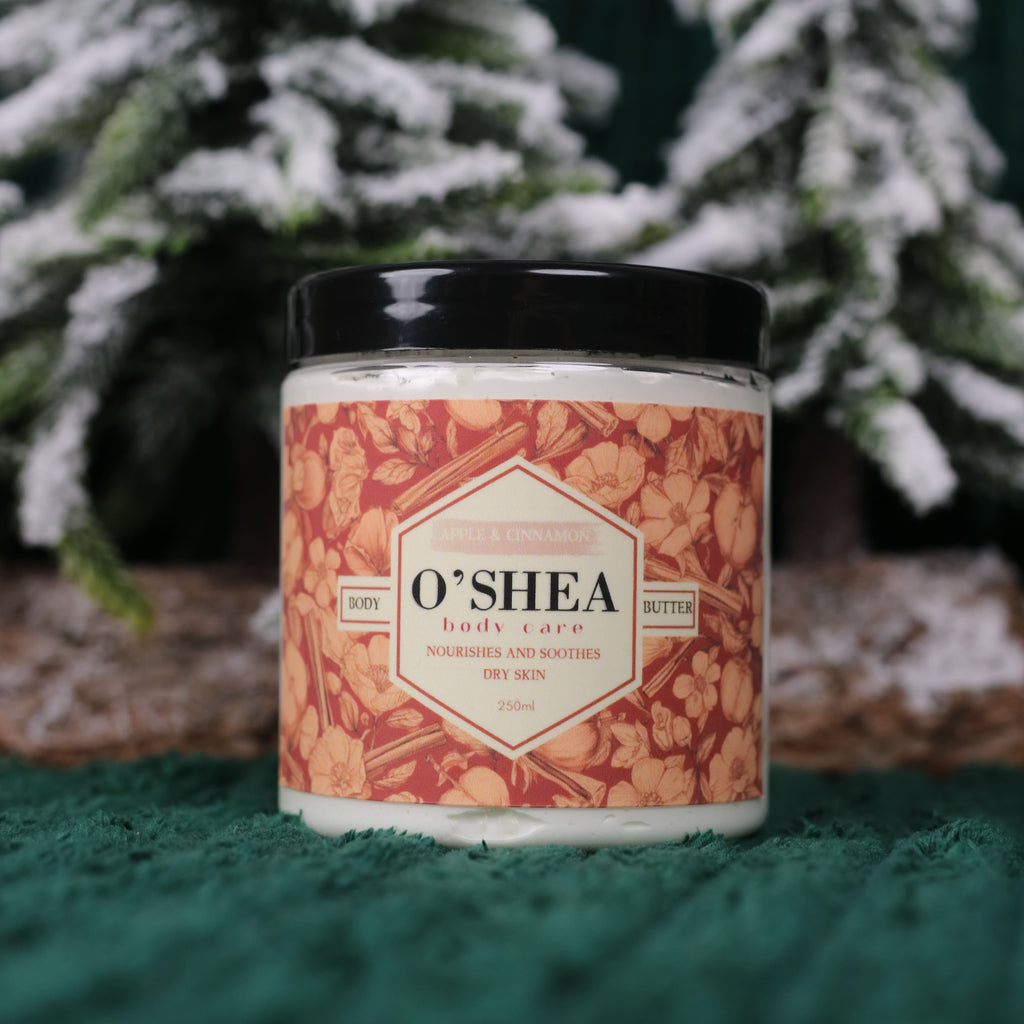 jar of apple & cinnamon whipped shea body butter